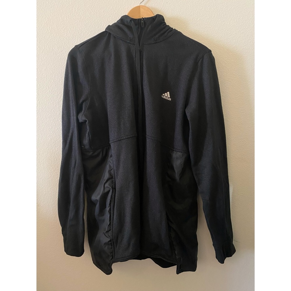 ADIDAS Women’s Climawarm Trans Windbreaker Pullover Tunic Hoodie in Black - XL